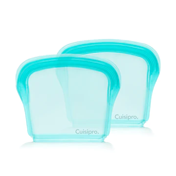 Cuisipro Reusable Bags 2pc 5.25x4.75" Aqua | 74792413