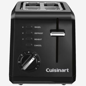 Cuisinart Toaster: 2-slice, bagel, reheat, defrost, 7 browning levels, black | CPT122BKC