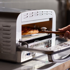 Cuisinart Indoor Pizza Oven: 1800W, incl 12.5" heat-conducting pizza stone, deep-dish pan, &amp; pizza peel | CPZ-120C