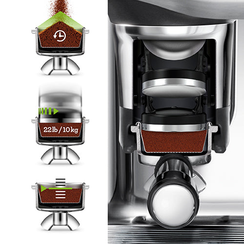 Breville The BARISTA TOUCH IMPRESS Espresso Maker | BES881BSS | 1750W, Touch Screen, Brushed Stainless Steel