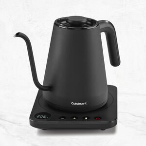 Cuisinart Cordless Gooseneck Kettle: 1.0L, 1200W, Variable temperature 140°-212°F, s/s body w/matte black finish | GK1C