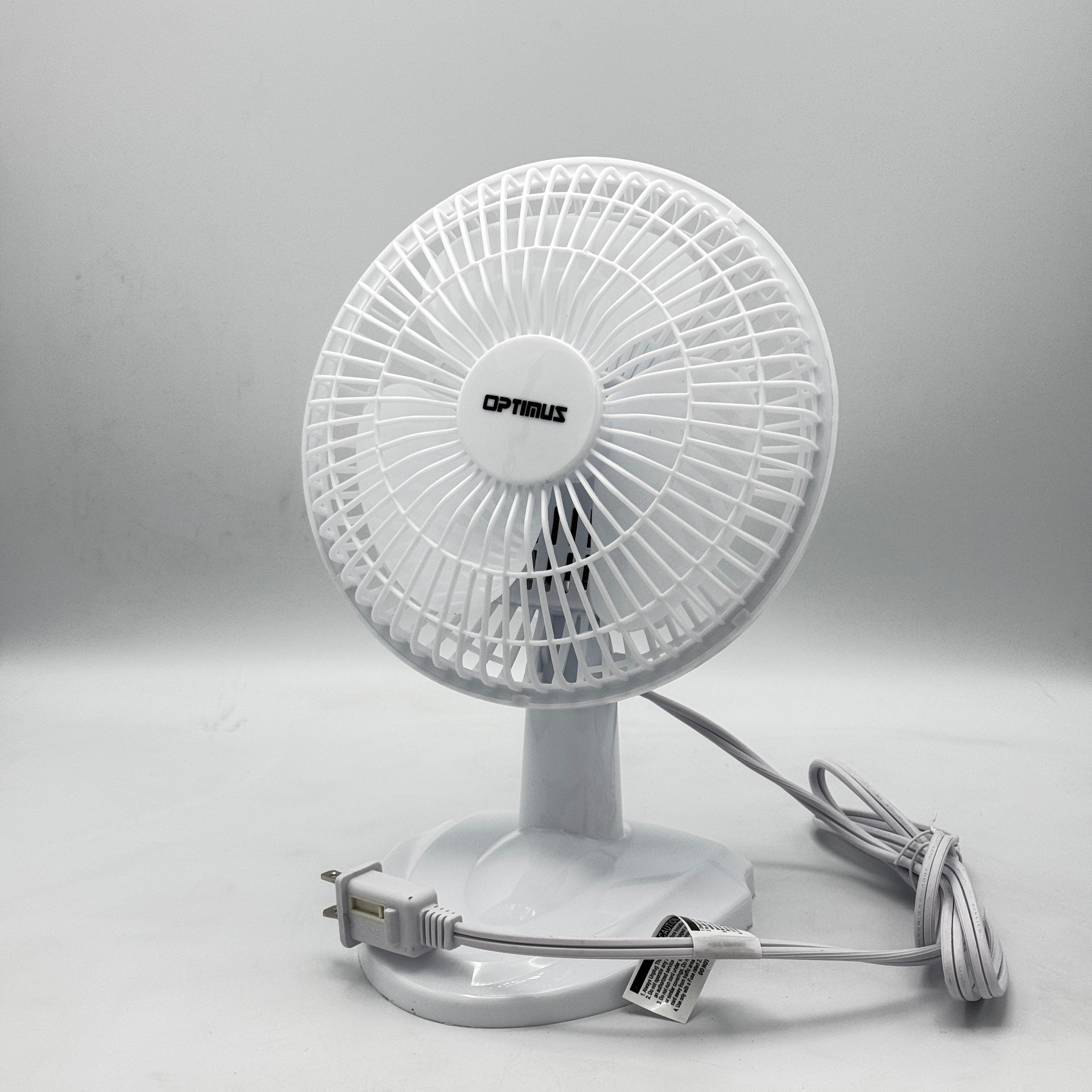 Optimus | F-0611 | 6'' White Personal Desk Fan