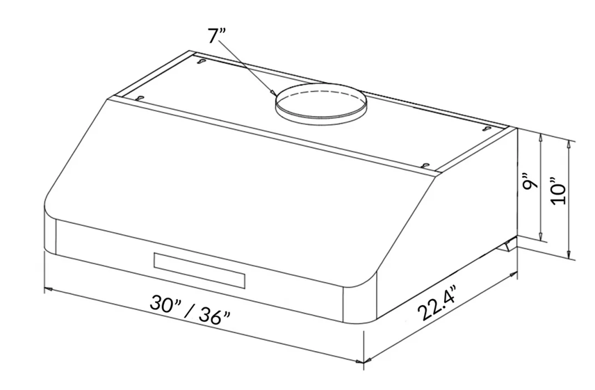 Sakura 36'' Kitchen Rangehood | B51-36HS