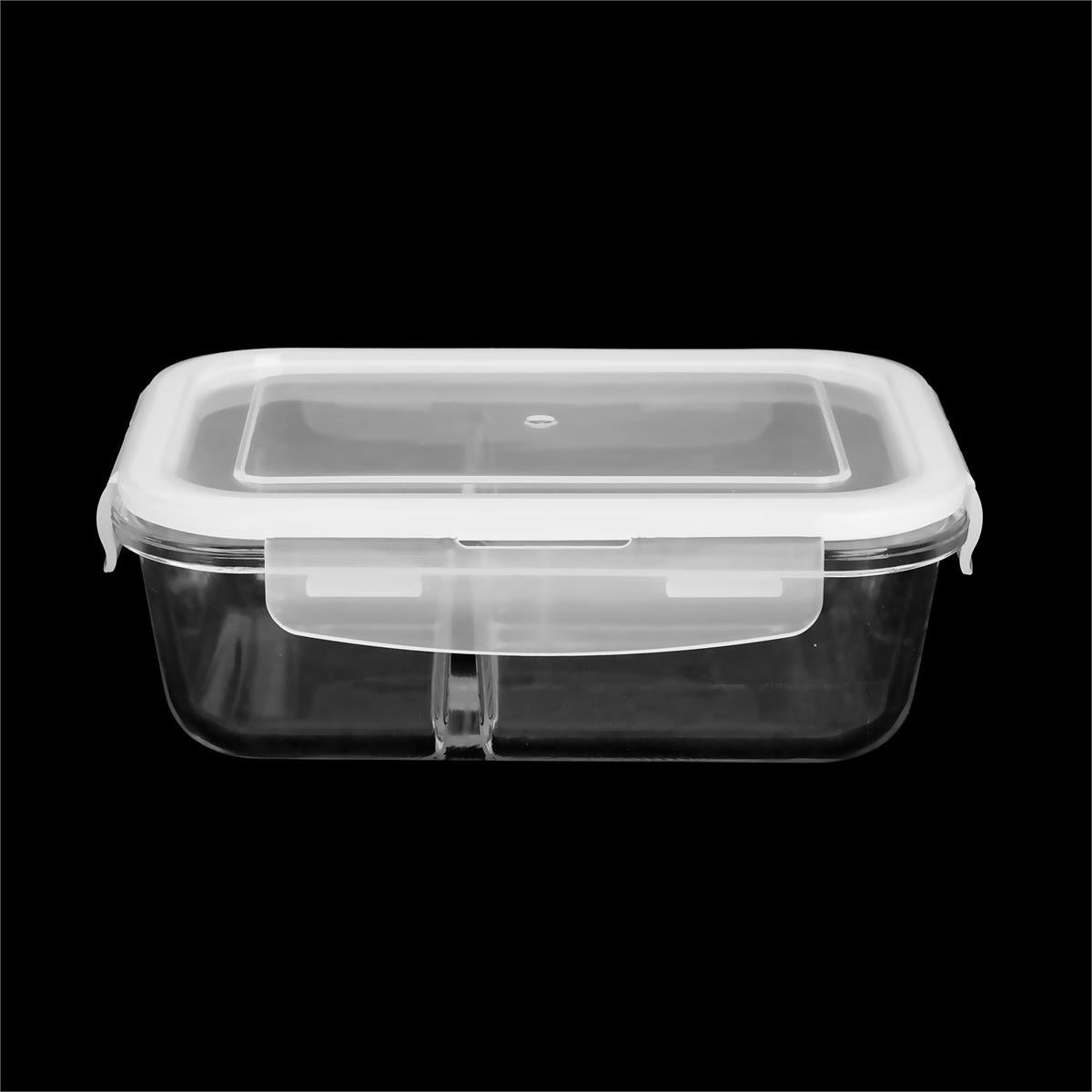 Luciano | 80898 | Rectangular Divided Borosilicate Glass Container | 950 mL
