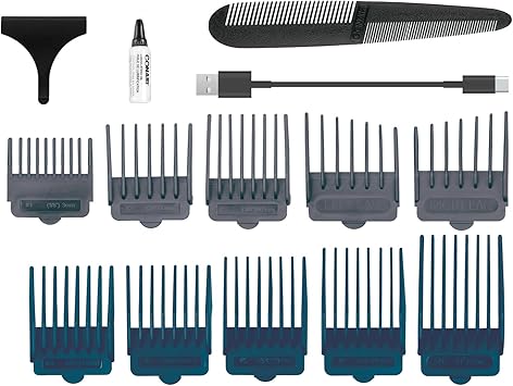 Conair | HC88C | Hair Clipper: I-CUT, 8-piece, DC motor, lithium-ion rechargeable, type-C USB charging cord, Blue