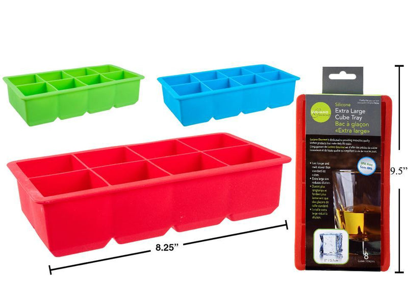 Luciano Gourmet Silicone 2" Ice Cube Tray 2 x 4, 21x11.5x5.2cm | 70472