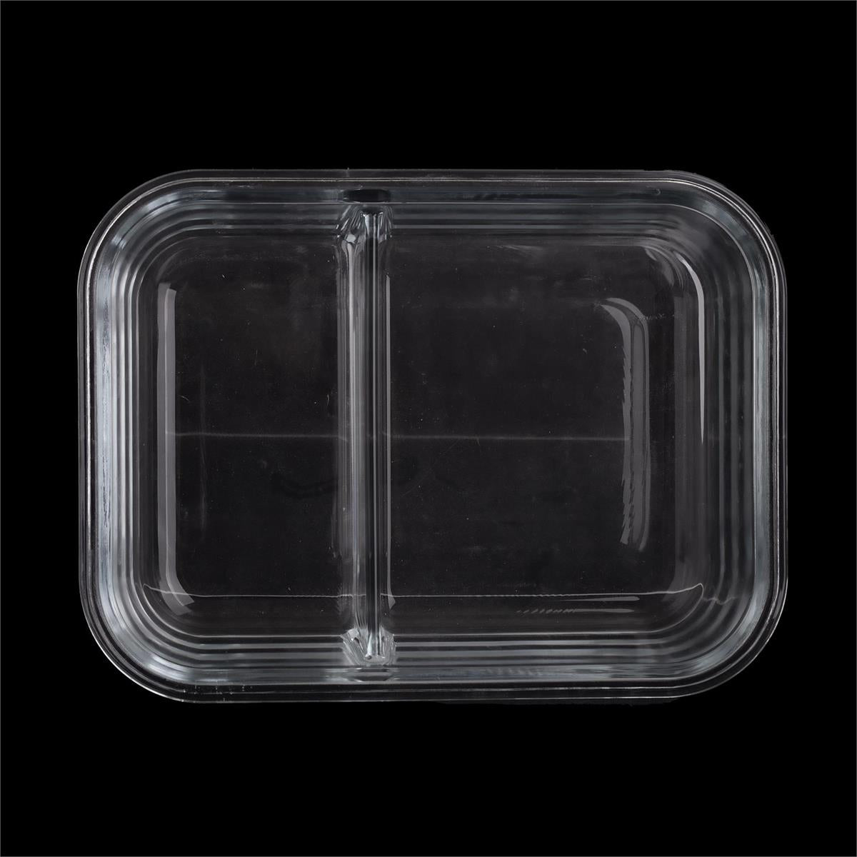 Luciano | 80898 | Rectangular Divided Borosilicate Glass Container | 950 mL