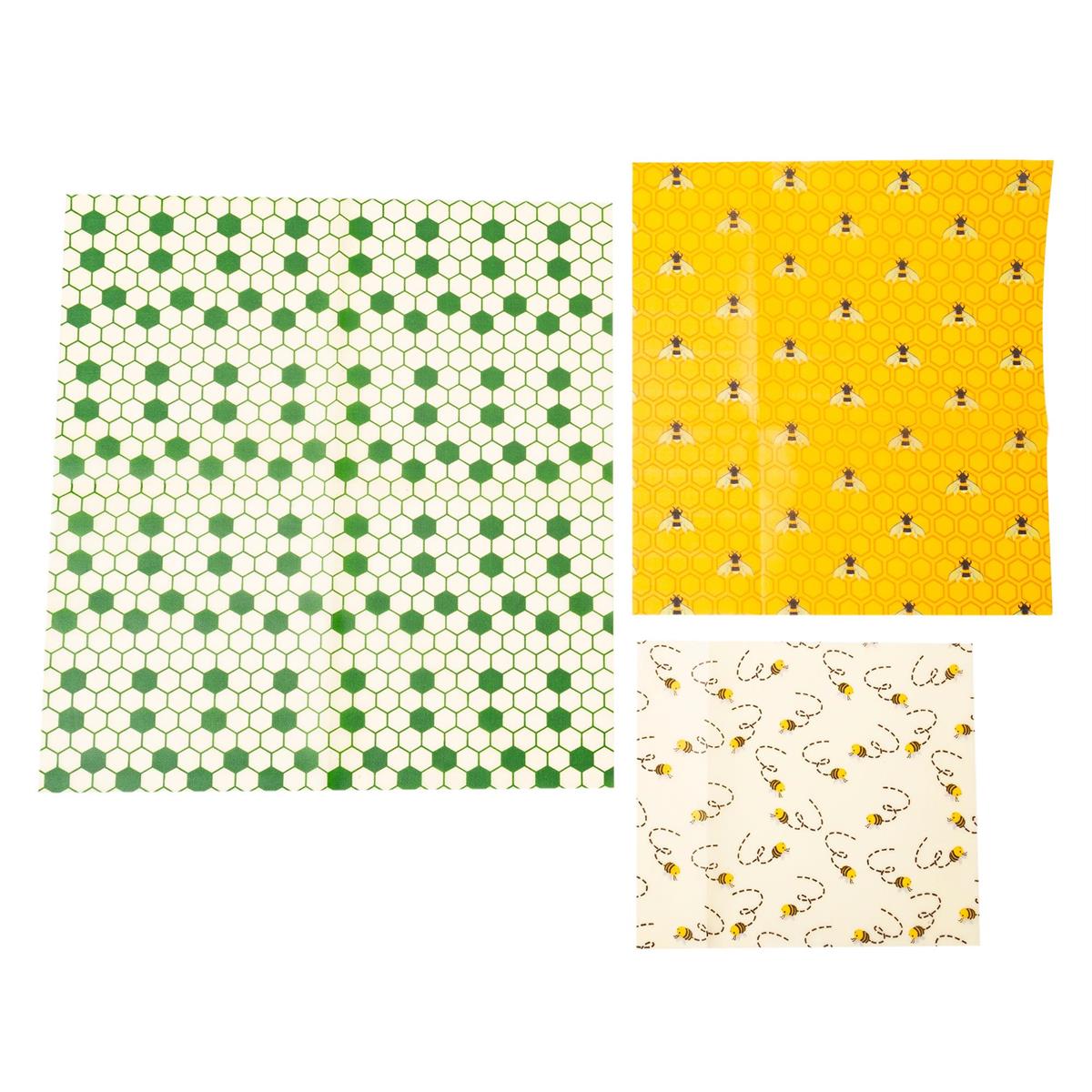 L.Gourmet | 70032 | Reusable Beeswax Food Wrap (3-Piece Set)
