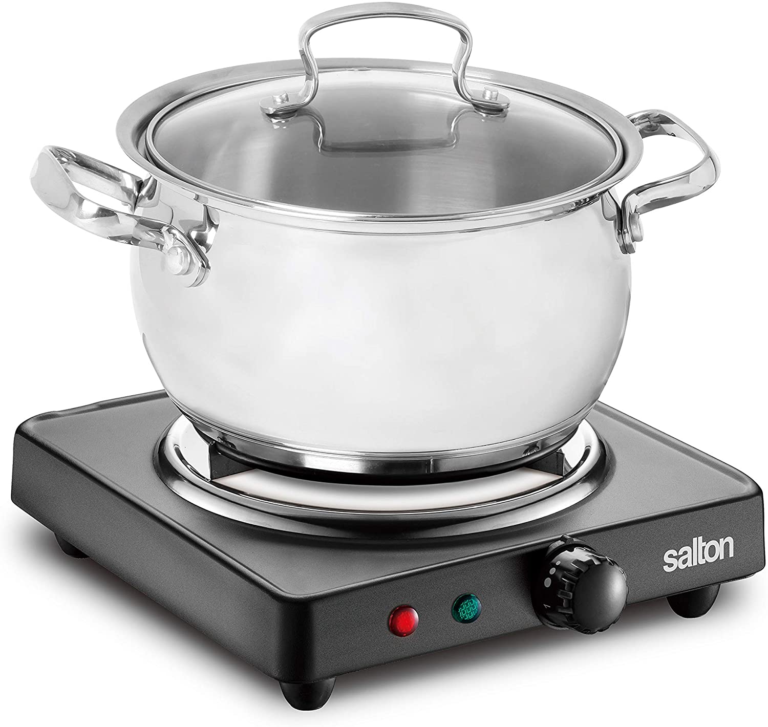 Salton Electric Range: single burner, 1000W, black | HP-1940
