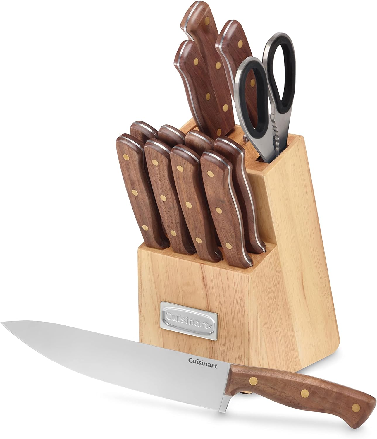 Cuisinart Knife Block Set: 14pc, triple rivit | C55W-14PCBC