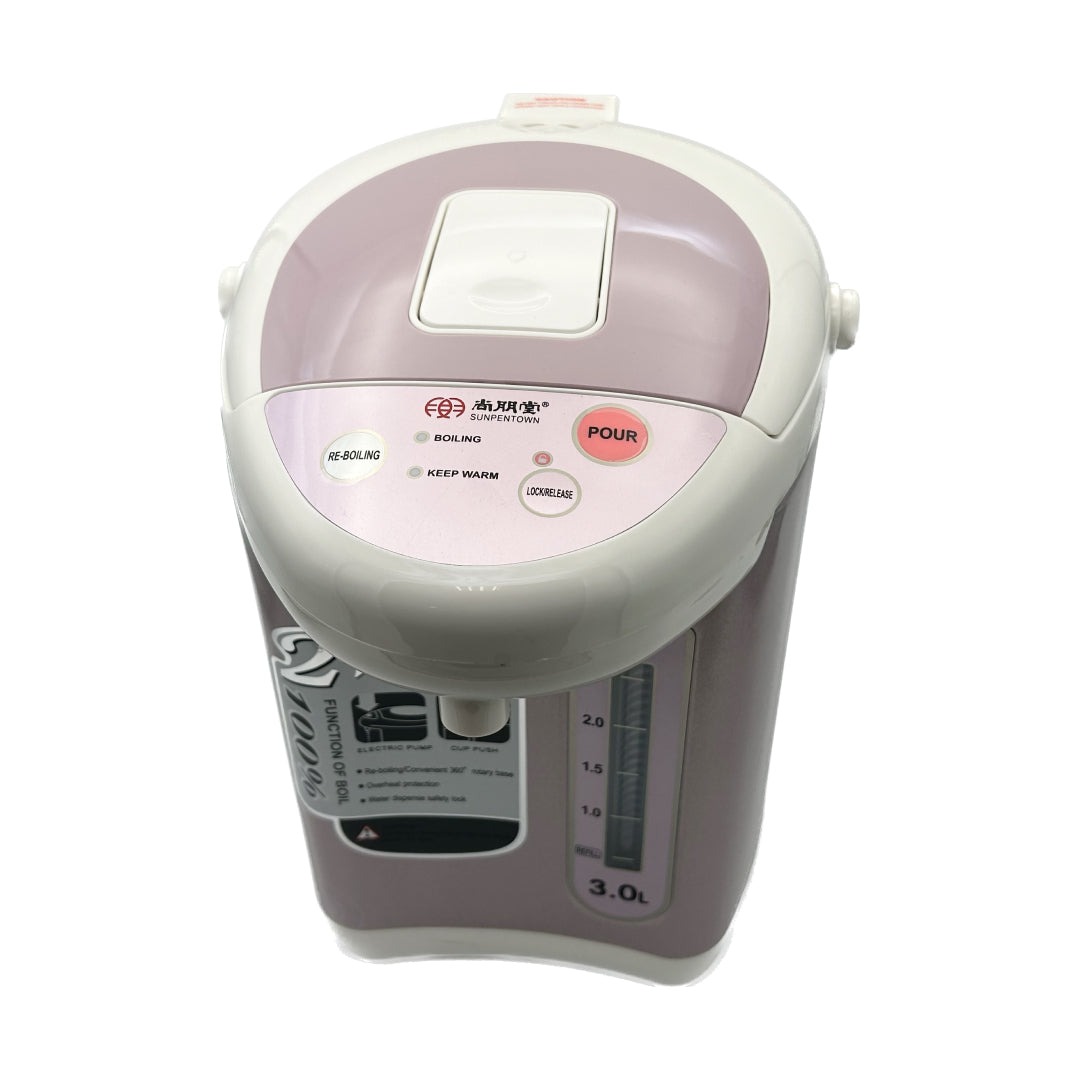 Sunpentown Hot Water Pot: 3.0L, pink | SP-3000