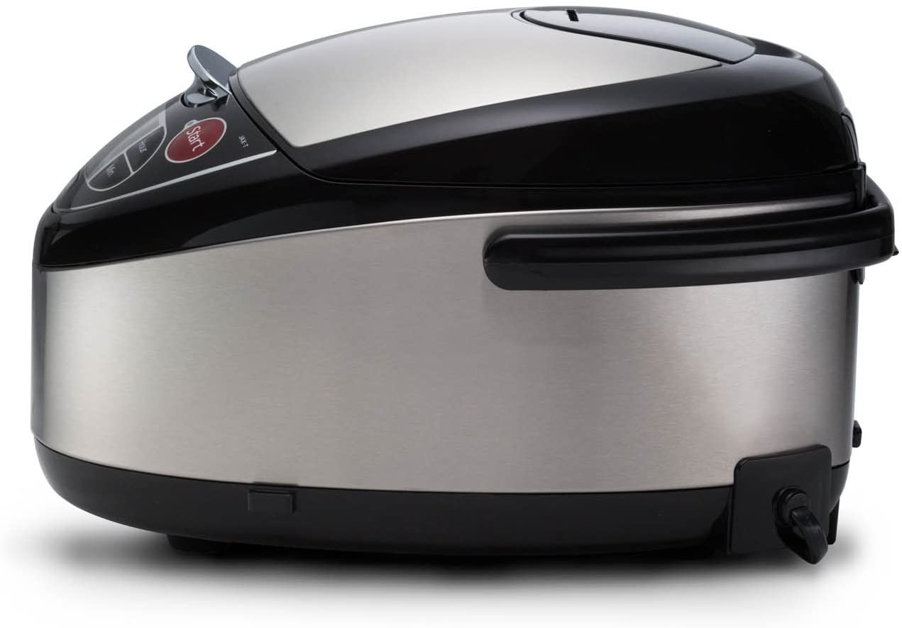 Tiger Rice Cooker: 5.5 cup, multi-function, s/s + black | JAX-T10U