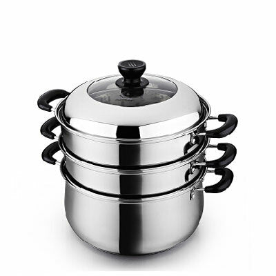 Charms Stainless-Steel Steamer 3-Layers 2-Trays |30CK04| 30cm