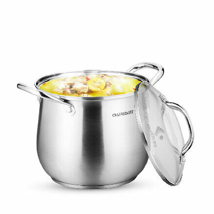 Charms Stainless-Steel High Pot with Glass Lid |24JRC20| 24cm