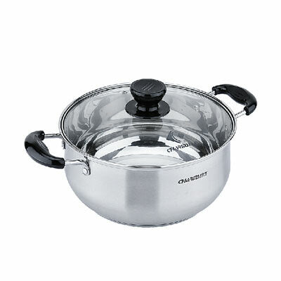 Charms Stainless-Steel Casserole Pot with Glass Lid |24JBC10| 24cm