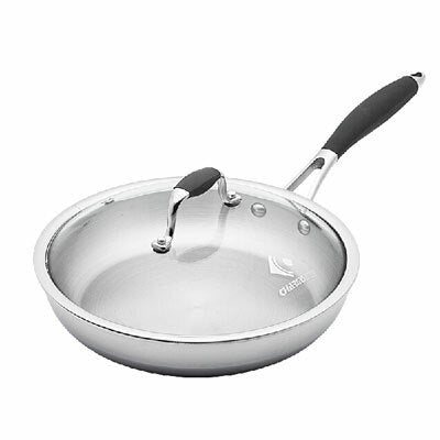 Charms 3-ply Stainless-Steel Fry Pan with Glass Lid |ZC04| 26cm