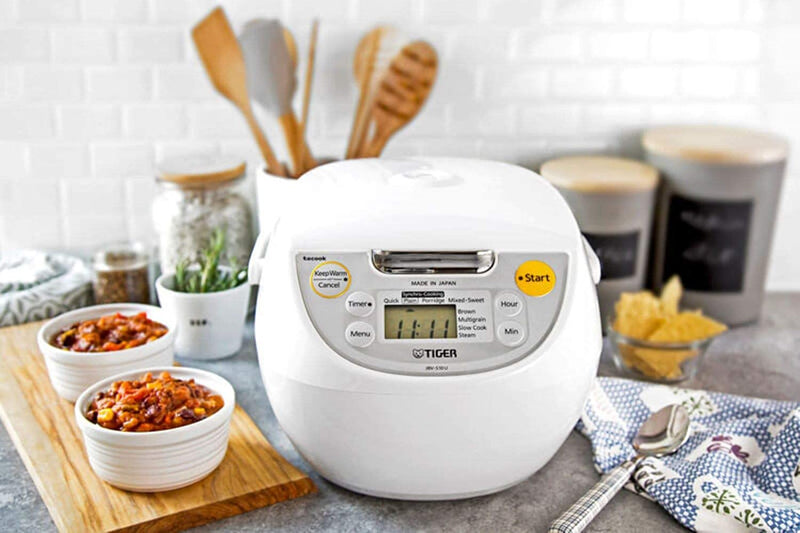 Tiger Rice Cooker: 10 cup, multi-function, white | JBV-S18U