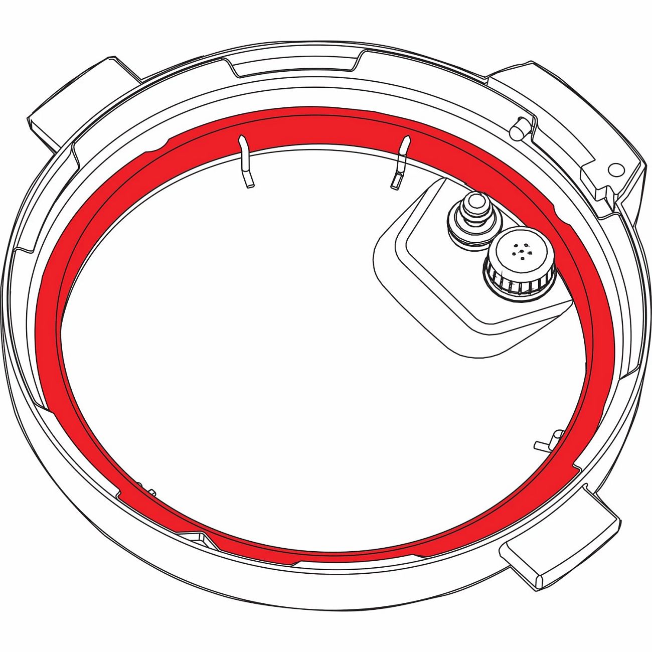 Instant Pot : repl Sealing Ring (Pack of 2, Red &amp; Blue) for 8Qt | 211-0009-01