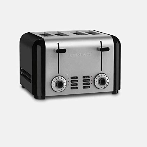 Cuisinart Toaster 4-slice, brush s/s+ black | CPT-340UC