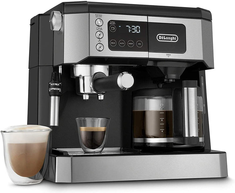 DeLonghi Combination Pump Espresso & Drip Coffee Maker: 10-cup glass carafe | COM532