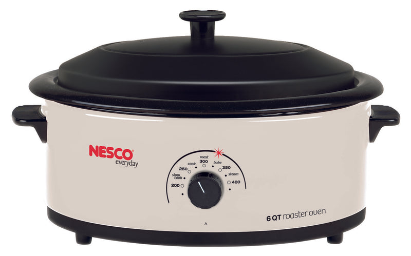 Nesco Roaster Oven |4816-14| 6.0-quart, porcelain cookwell, ivory