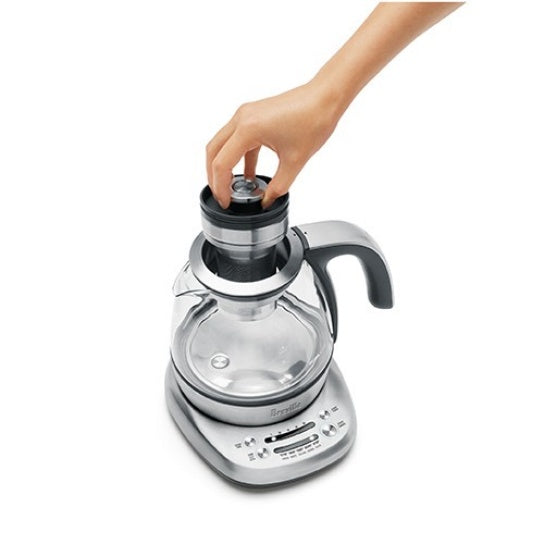 Breville The SMART TEA INFUSER Compact Kettle: 1.0L, brushed s/s & glass body | BTM500CLR