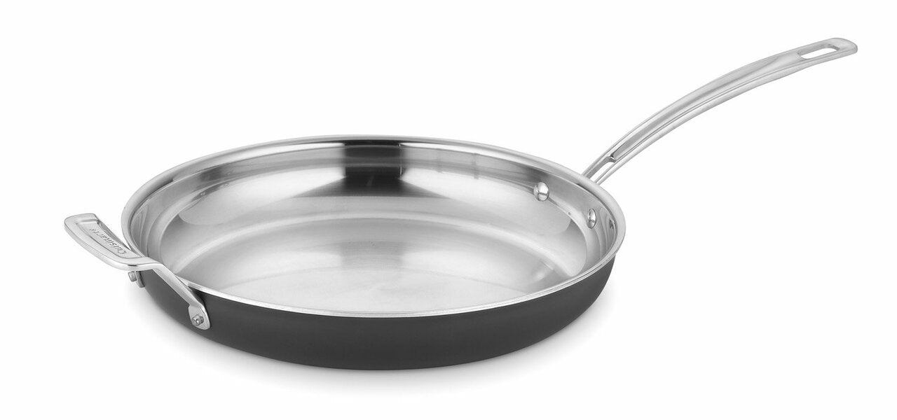 Cuisinart 12'' MultiClad Unlimited Skillet w/helpr | MCU22-30HN | outside anodized, inside s/s