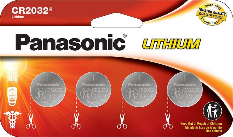Panasonic Lithium Coin Battery: 3V x 4 | CR2032