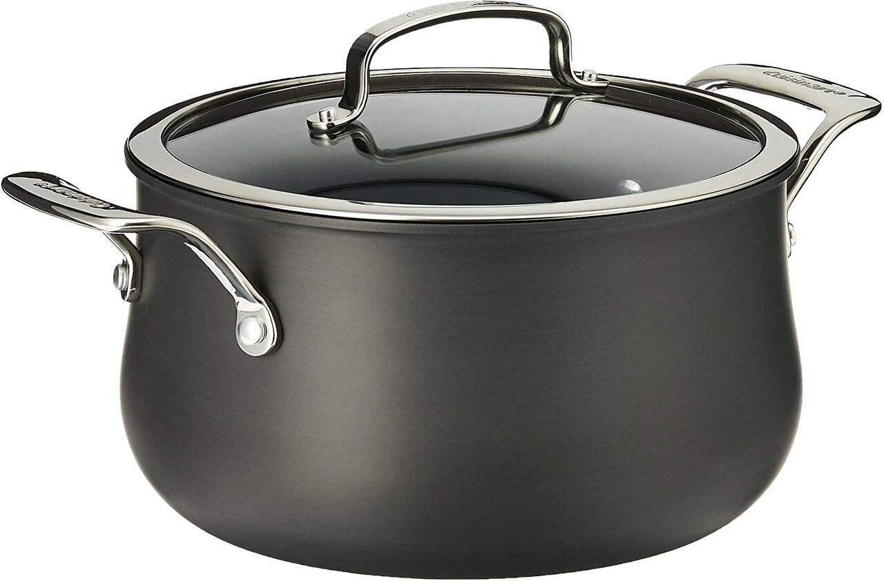 Cuisinart Dutch Oven| 6445-22 | 5-quart Hard Anodized with Glass Cover