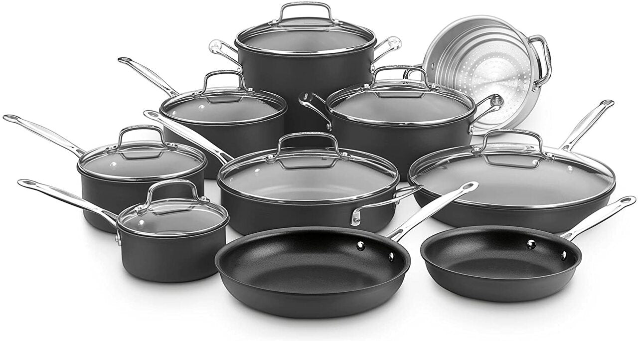 Cuisinart Chef's Classic Non-Stick Hard Anodized, 17 Piece Set, Black | 66-17