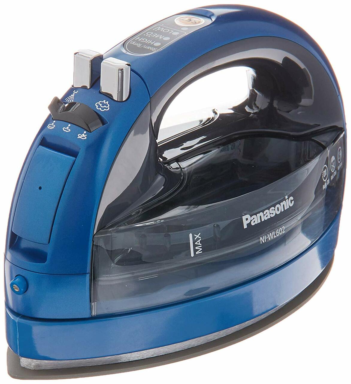 Panasonic Steam Iron |NI-WL607A| Blue, 360-Quick, Cordless, Ceramic-Coated Soleplate, with Vertical Steam