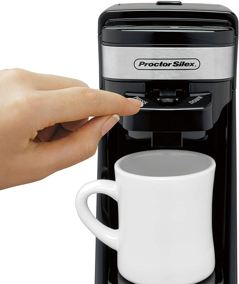Proctor-Silex Single Serve Coffee Maker: 14oz, black | 49969C