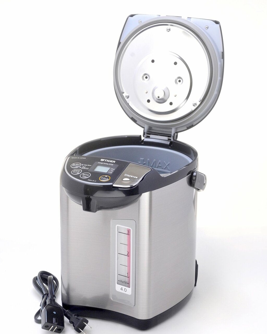 Tiger Electric Water Boiler and Warmer |PDUA40U| 4.0L, Stainless Black