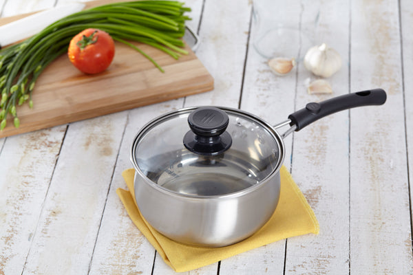 Charms Stainless-Steel Sauce Pan with Glass Lid |16JAC10| 16cm