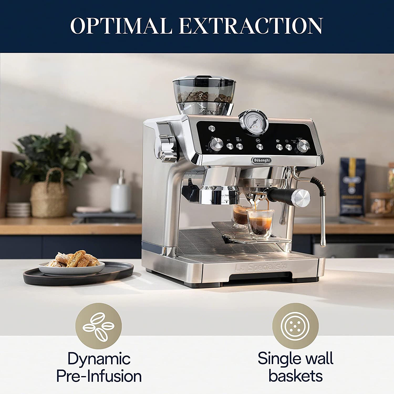 DeLonghi La Specialista Prestigio Espresso Machine: 1450W with