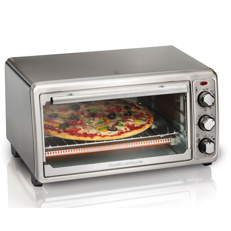 Hamilton Beach Toaster Oven: 6-slice, 12" pizza, all s/s body | 31412C