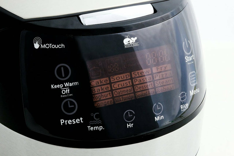 Whale Rice Cooker 8-Cup |WHRC1500| 16-Function Touch-Control
