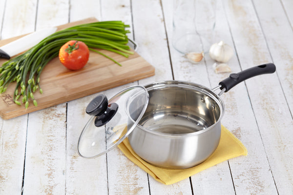 Charms Stainless-Steel Sauce Pan with Glass Lid |18JAC10| 18cm
