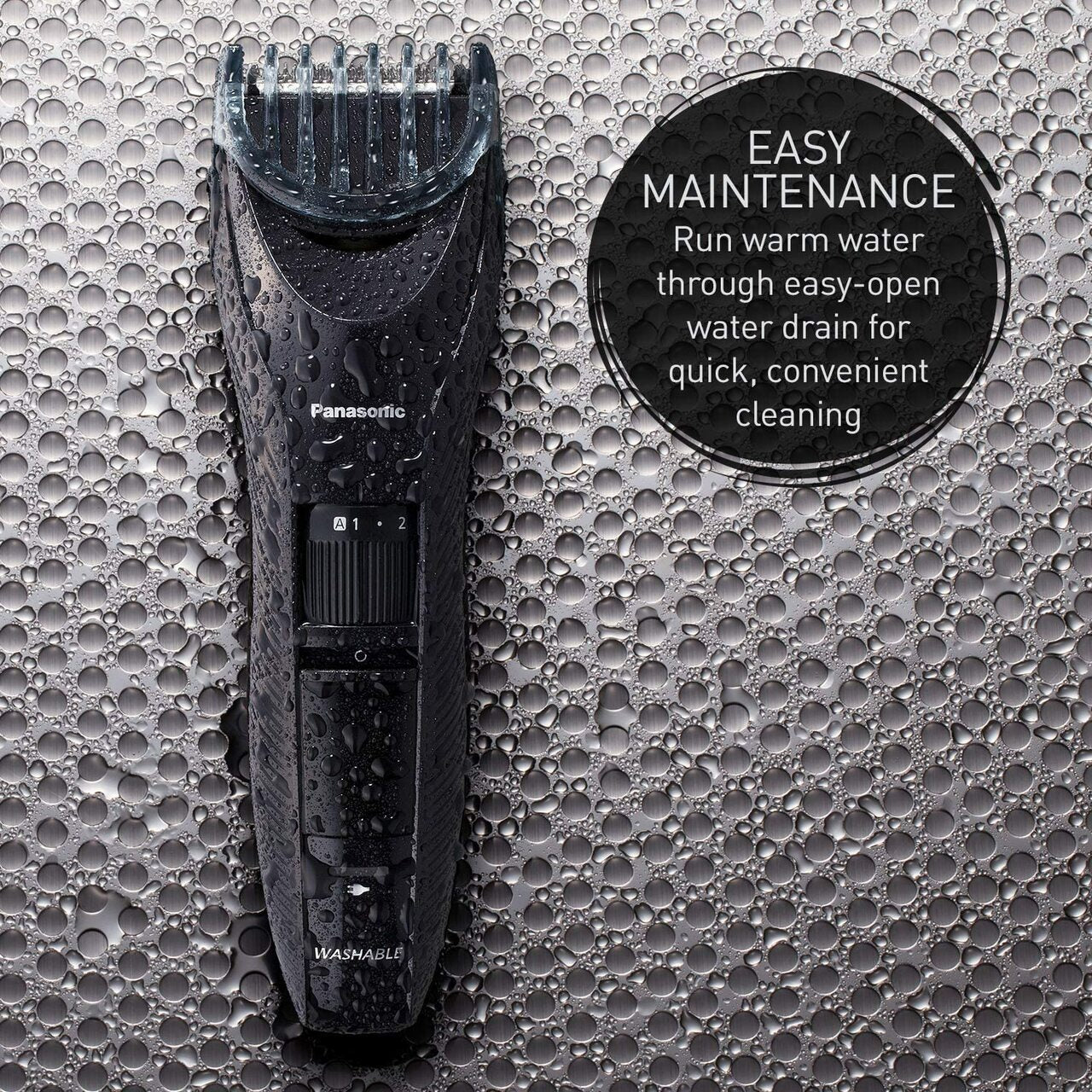 Panasonic Hair Trimmer 16-length wet/dry cordless | ER-GC51K