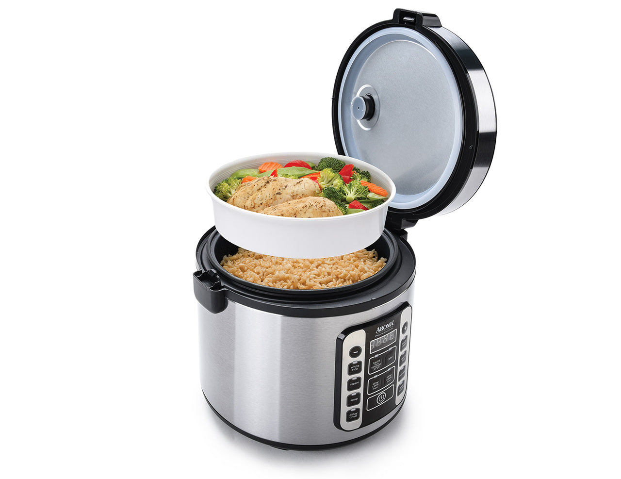 Aroma ARC-1120SBL SmartCarb Rice Cooker: 10 cup, multi-function