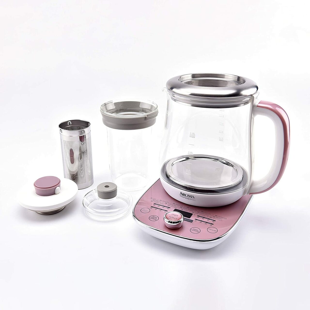 Aroma Professional Nutri Kettle, 1.5L Pink | AWK-701