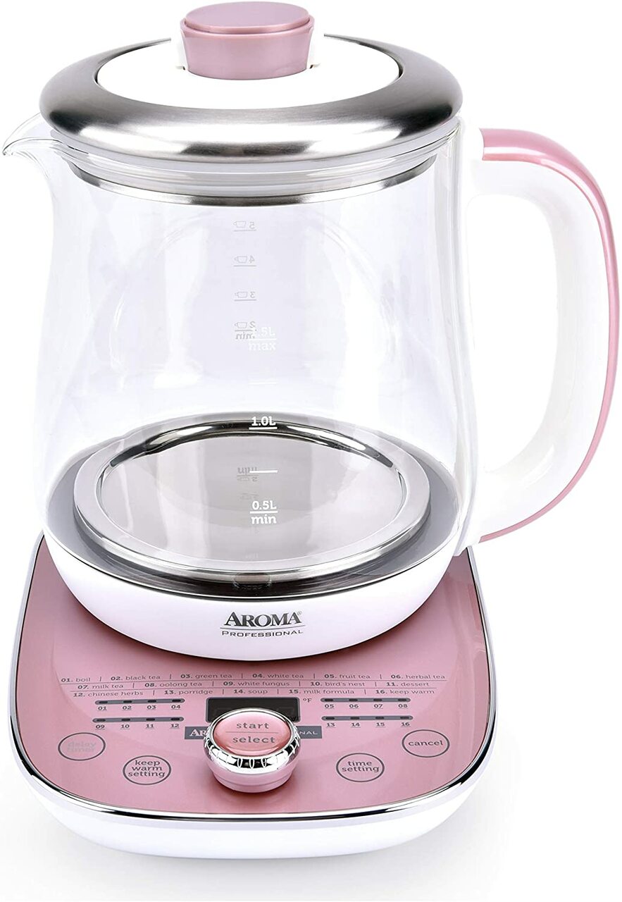 Aroma Professional Nutri Kettle, 1.5L Pink | AWK-701