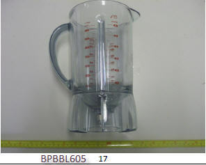 SP0000474 | Tritan Plastic Jar (with RED letters) with Blade Assembly for BBL-605XL & BBL-550/600XL