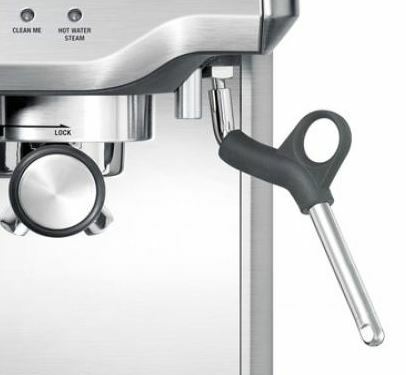 Stainless steel 360 swivel action steam wand.