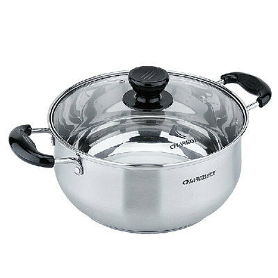 Charms Stainless-Steel Casserole Pot with Glass Lid |24JBC10| 24cm