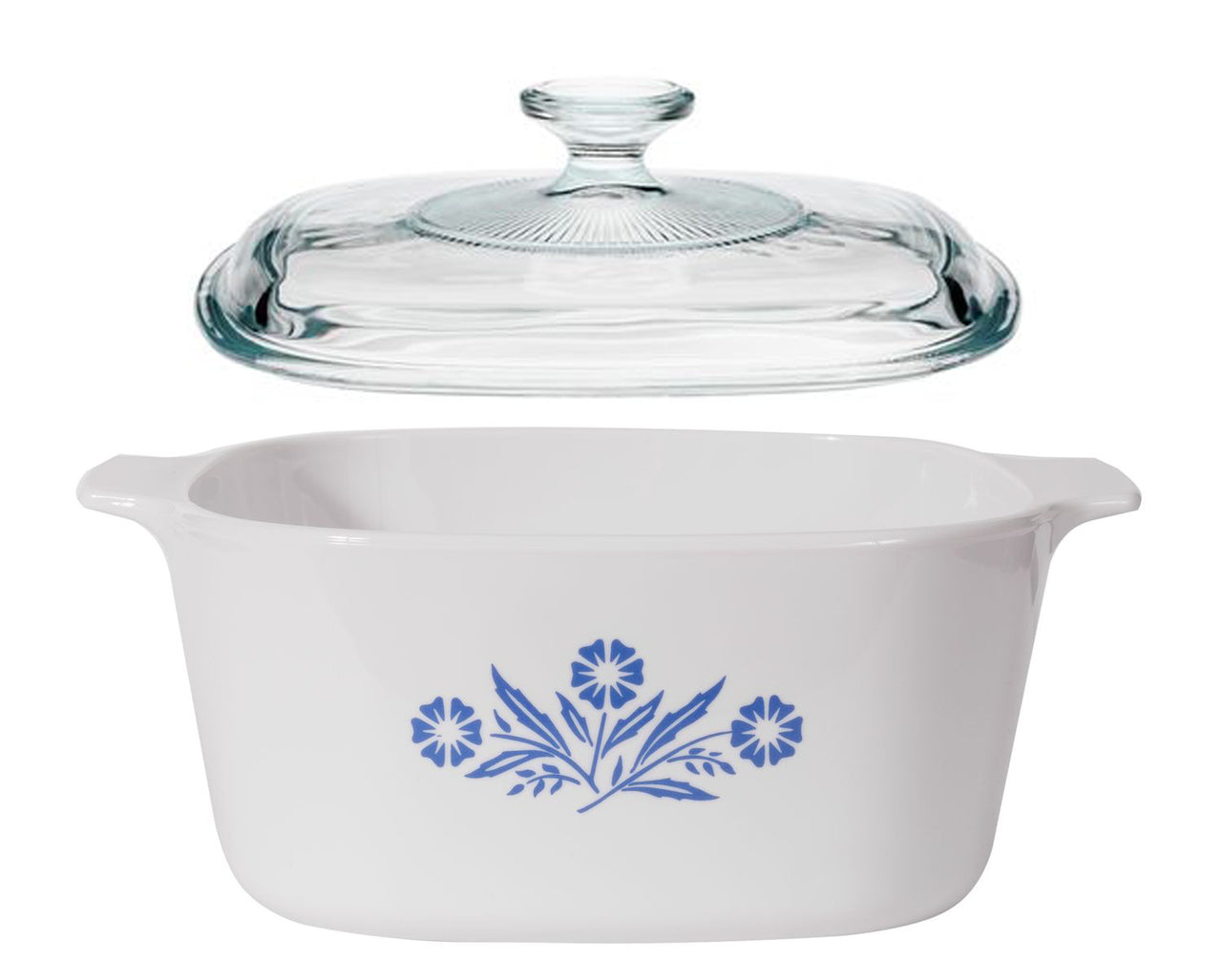 Corningware Pyroceram Casserole with Glass Cover |A3BF| 3.0L, Blue Cornflower