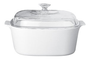 Corningware Pyroceram Casserole with Glass Cover |A3JW| 3.0L, Just White