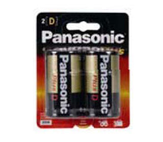 Panasonic: Alkaline Plus Batteries |AM1PA2B| D  (2/pack)
