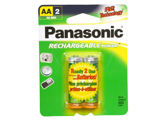 Panasonic: Rechargeable Batteries |HHR3MPA2BC| AA (2/pack) R2 Technology