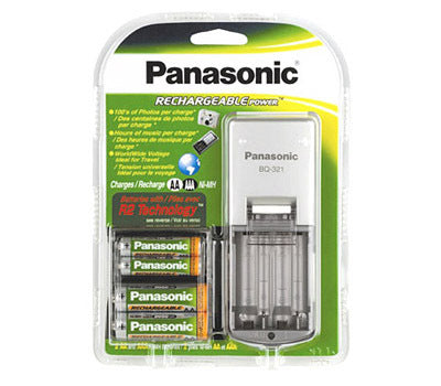 Panasonic: Rechargeable Battery Kit |KKJQ21AM22C| Includes 2x AA + 2x AAA size R2 Technology batteries